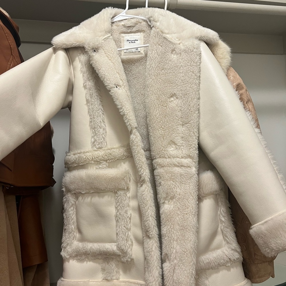 White Fur Abercrombie Coat